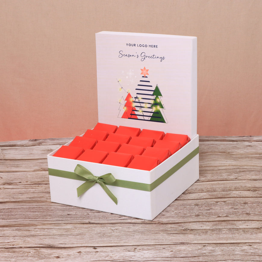 Corporate customized christmas tree designed premium chocolate medium hamper