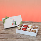 Set of 6 season's greeting designed premium chocolate 8p hard box