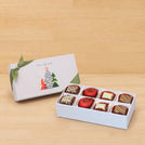 Set of 6 season's greeting designed premium chocolate 8p hard box