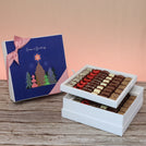 Season's greeting designed premium chocolate 2-layer hard box