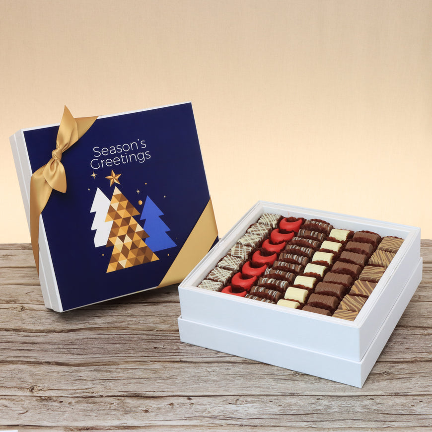 Season's greeting designed premium chocolate hard box