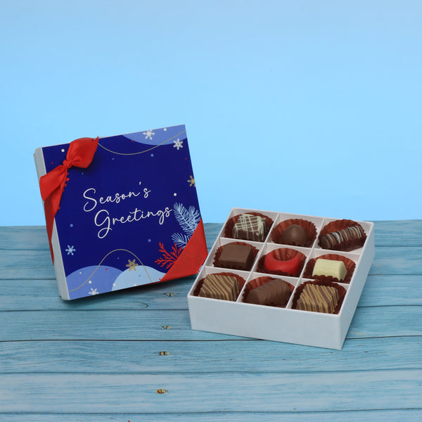 Season's greetings designed premium chocolate 9P hard box