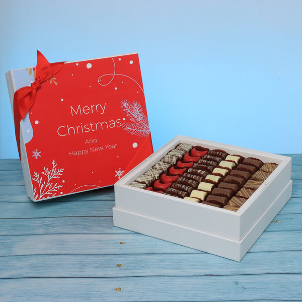 Merry christmas designed premium chocolate hard box