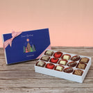Set of 4 corporate customized season's greetings designed premium chocolate 15p hard box