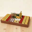 Christmas joy acrylic decorated chocolate medium leather tray