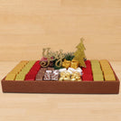 Christmas joy acrylic decorated chocolate medium leather tray