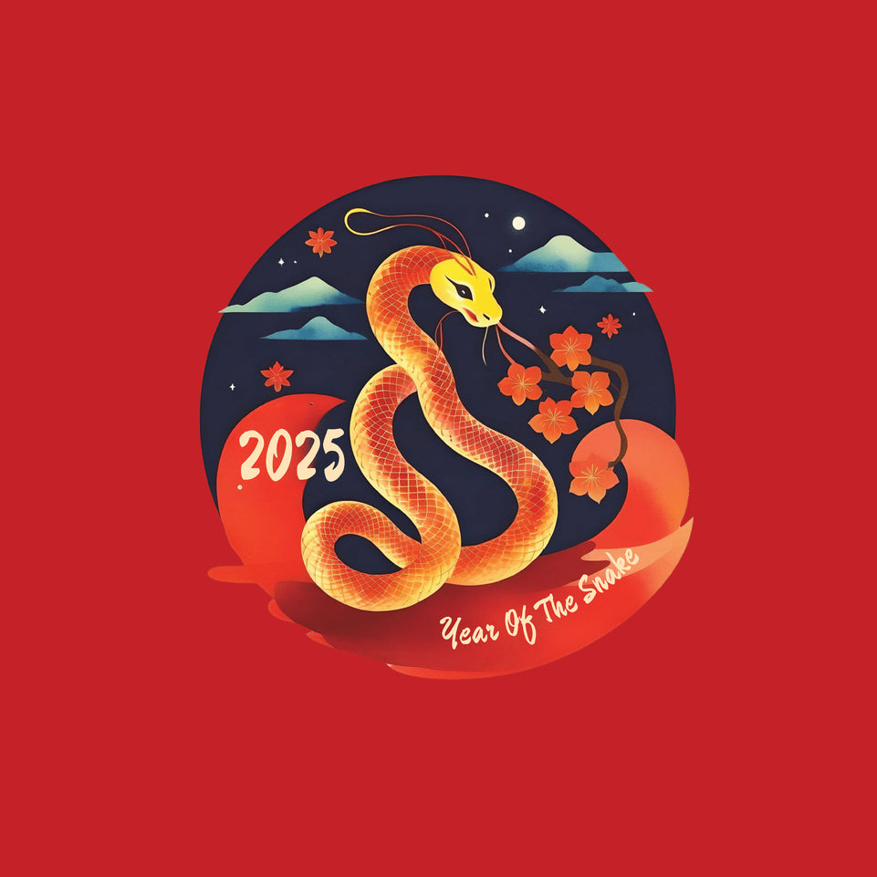 Year of the snake 2025 chinese new year greeting card 1