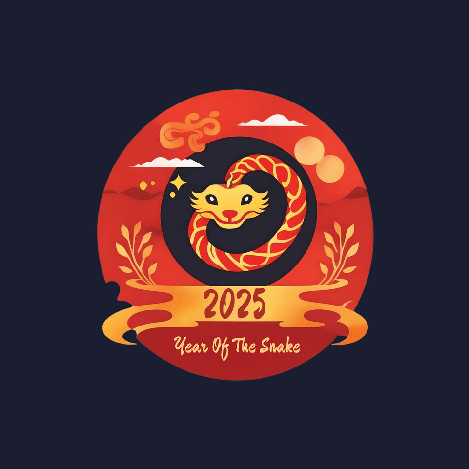 Year of the snake 2025 chinese new year greeting card 2