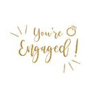 You're engaged diamond ring greeting card