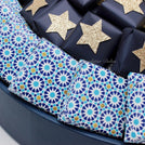 Ramadan Eid decorated chocolate & sweets round leather tray