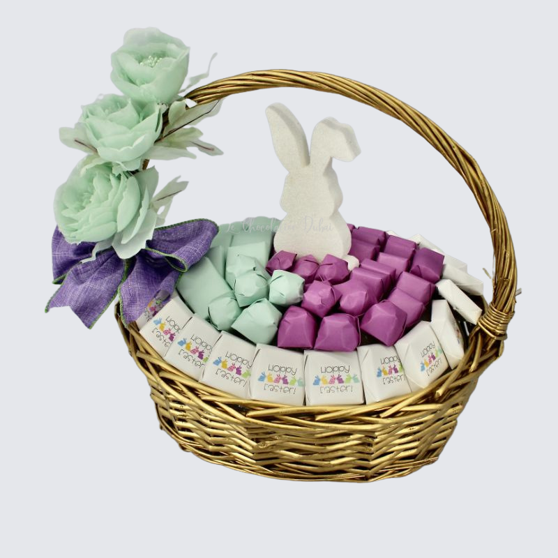 Easter rabbit designed chocolate large basket