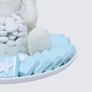 Baby boy acrylic star decorated chocolate & almond dragees ceramic plate