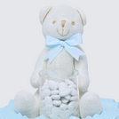 Baby boy acrylic star decorated chocolate & almond dragees ceramic plate