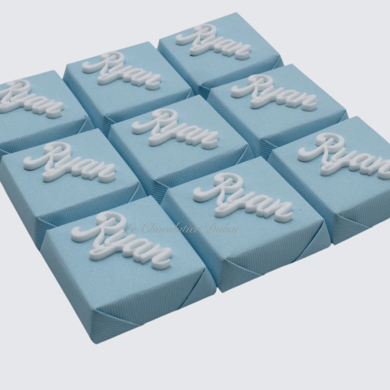 Baby boy personalized acrylic name decorated chocolate