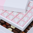 Welcome baby girl flower designed 2-layer chocolate hard box