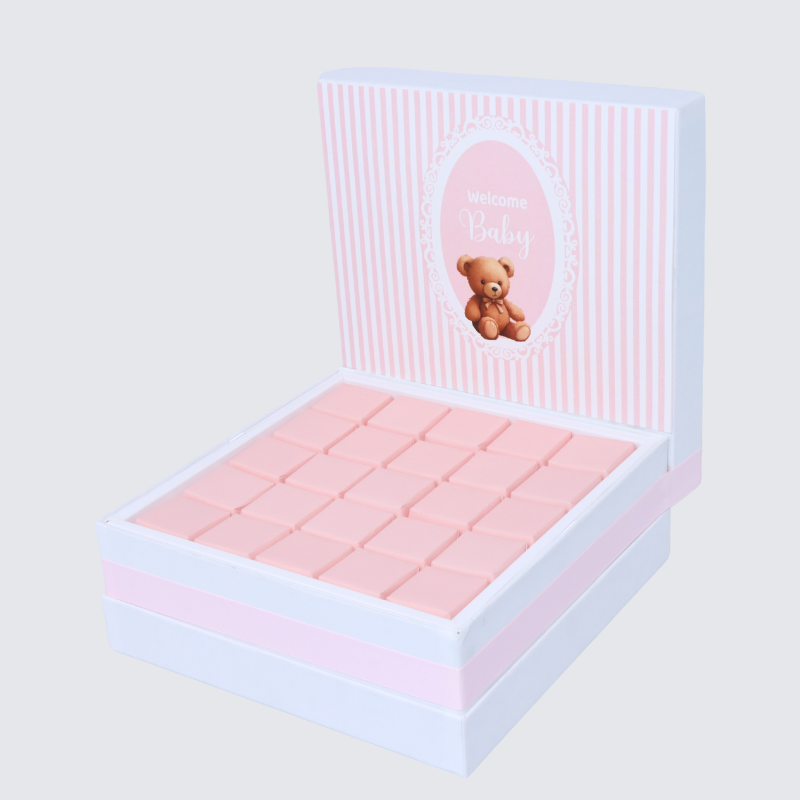 Baby girl teddy designed chocolate large hamper