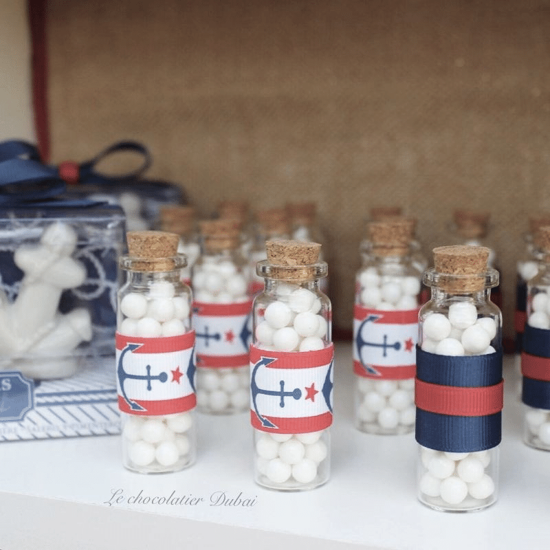 NAUTICAL GLASS MINI CANDY JARS