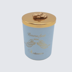 Baby personalized candle glass