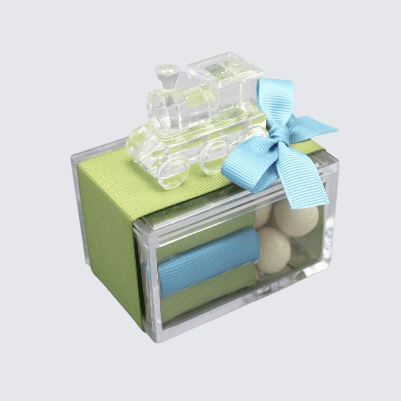 ACRYLIC TRAIN BABY BOY GIVEAWAY