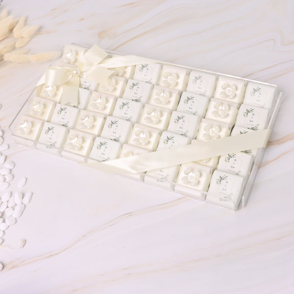 Bridal personalized and decorated premium chocolate acrylic tray