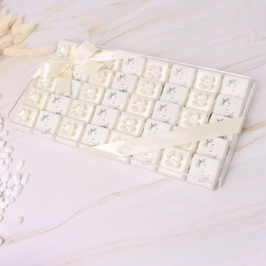 Bridal personalized and decorated premium chocolate acrylic tray
