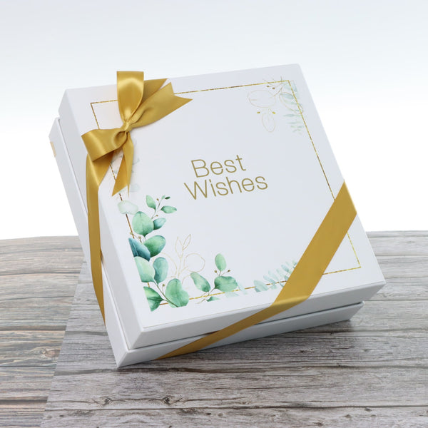 Best wishes eucalyptus designed chocolate 2-layer hard box