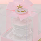 Set of 20 boxes baby girl carousel scented candle giveaway