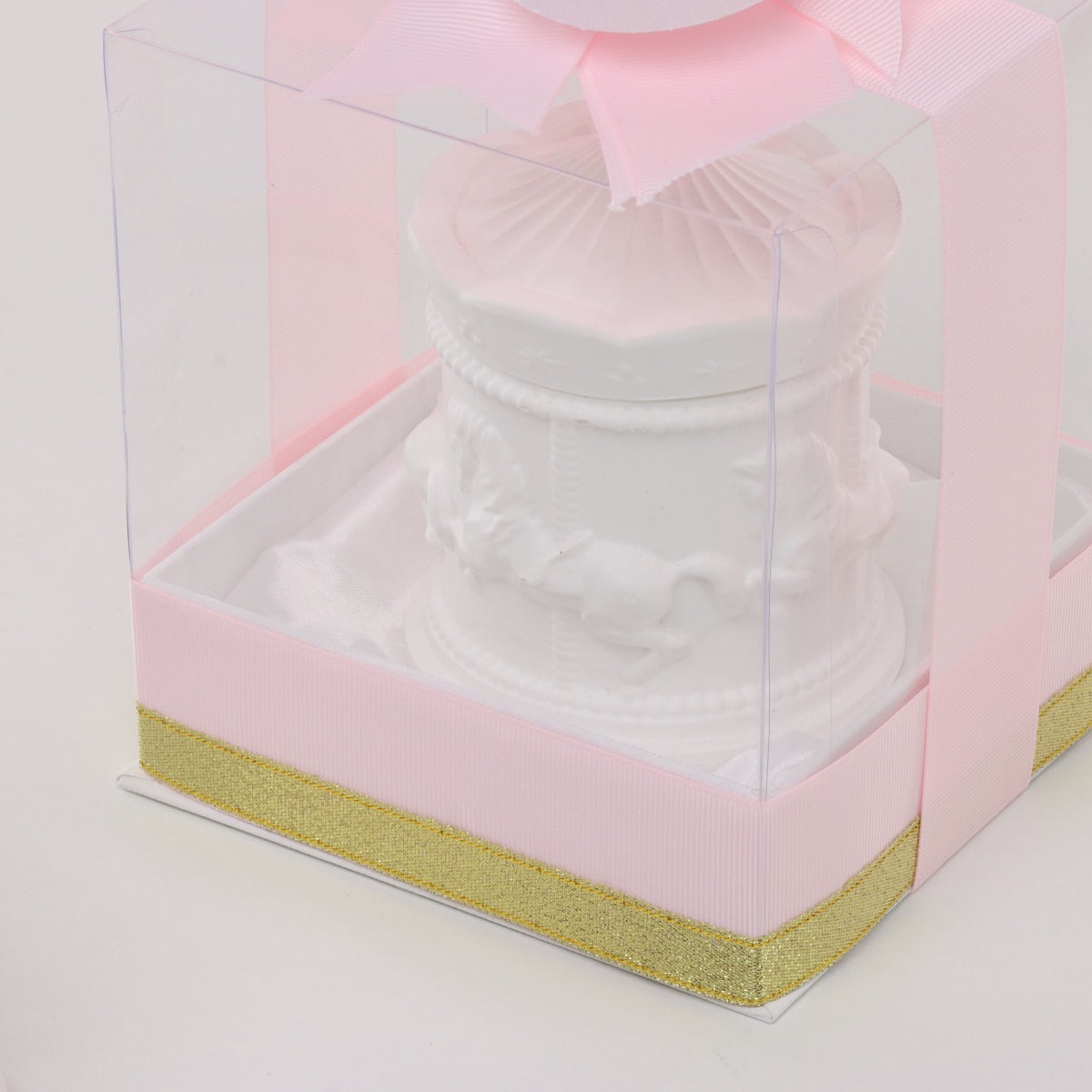 Set of 20 boxes baby girl carousel scented candle giveaway