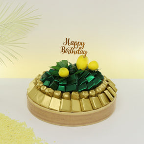 Happy birthday lemon decorated chocol...