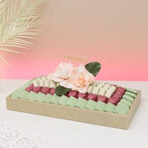 Congrats peach magnolia decorated pre...