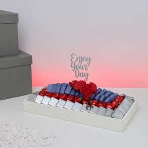 Enjoy your day orchid decorated premi...