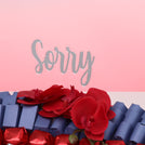 Sorry orchid decorated chocolate medium leather tray