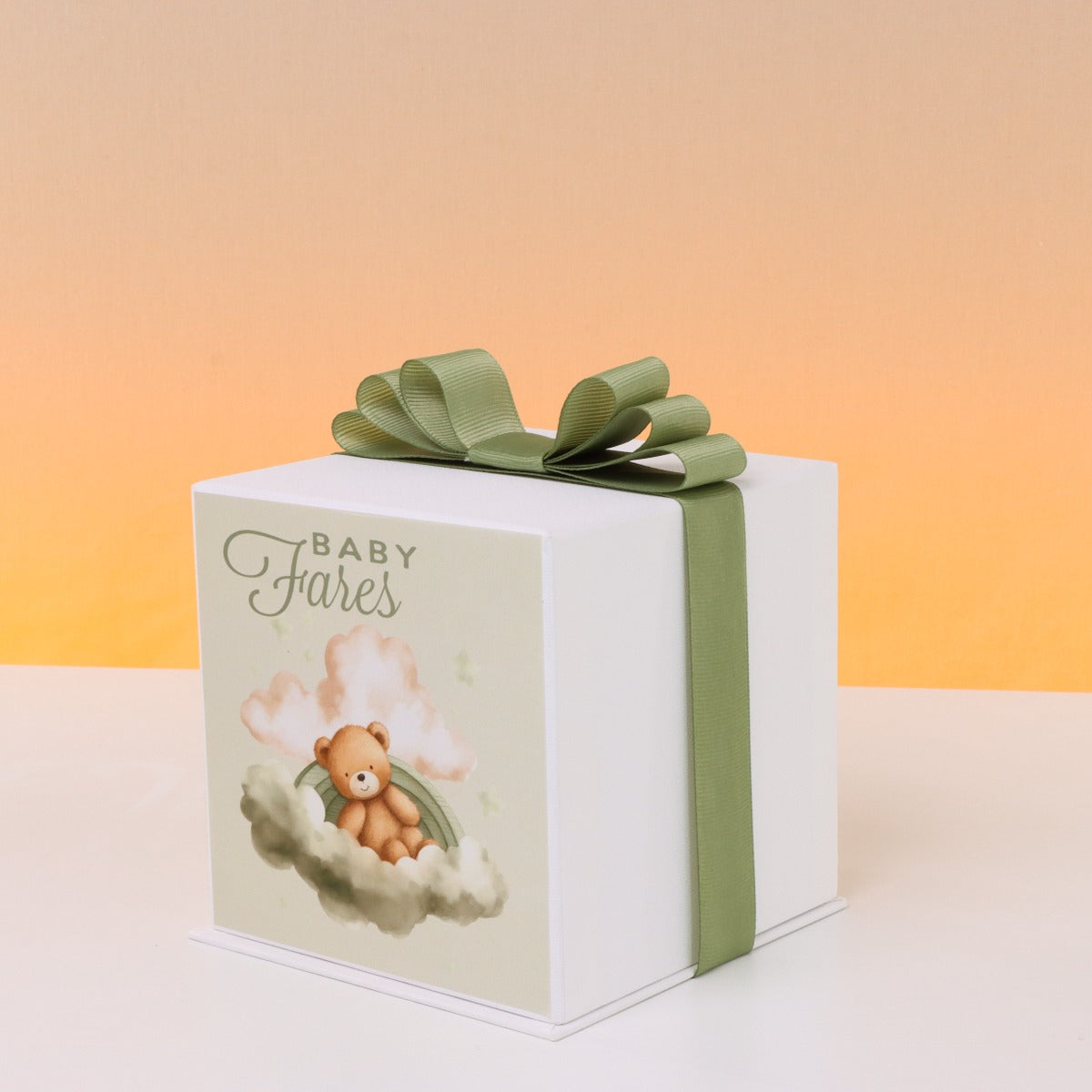 Baby boy teddy theme designed ceramic bear box giveaway