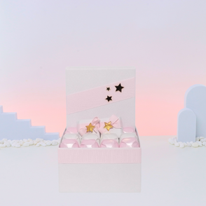 Baby girl acrylic gold star decorated...