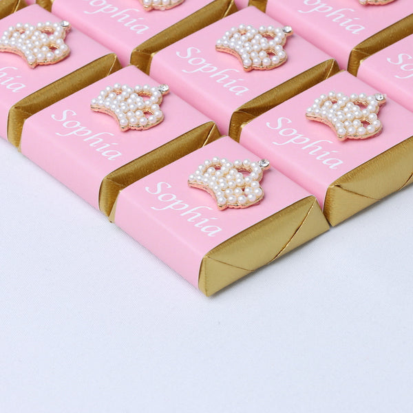 Baby personalized crown decorated loose chocolate