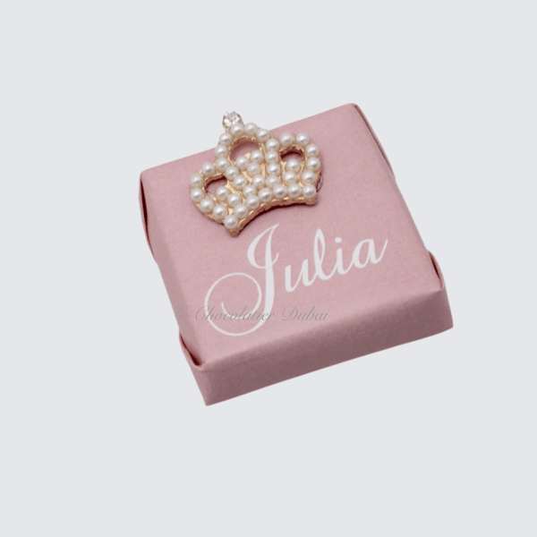 Baby personalized crown decorated loose chocolate