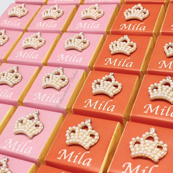 Baby personalized crown decorated loose chocolate