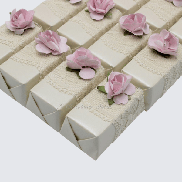 Lace flower decorated chocolate