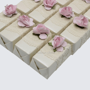 Lace flower decorated chocolate