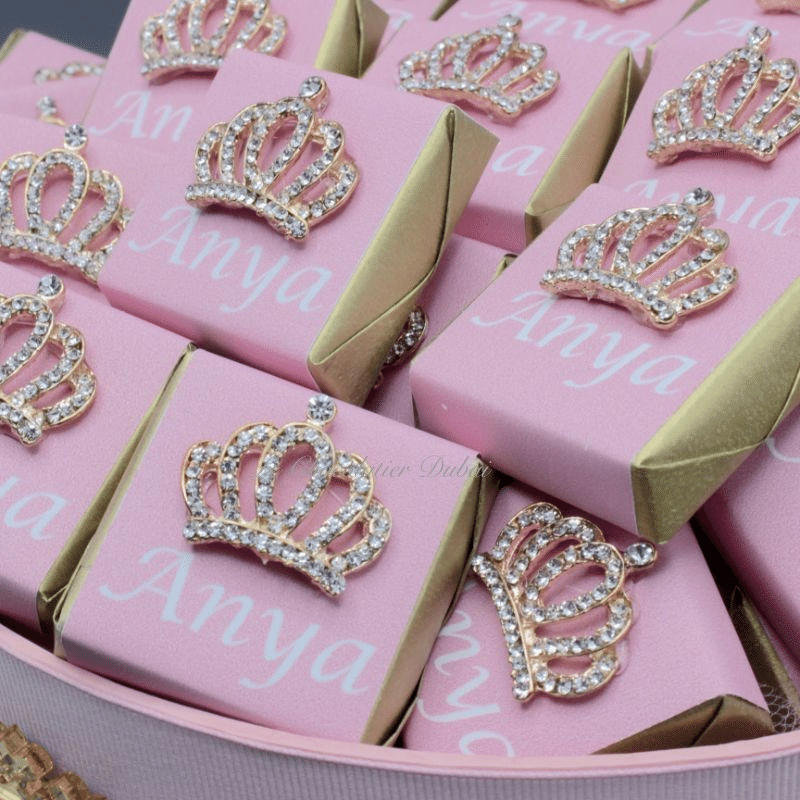 Baby girl crown personalized chocolate