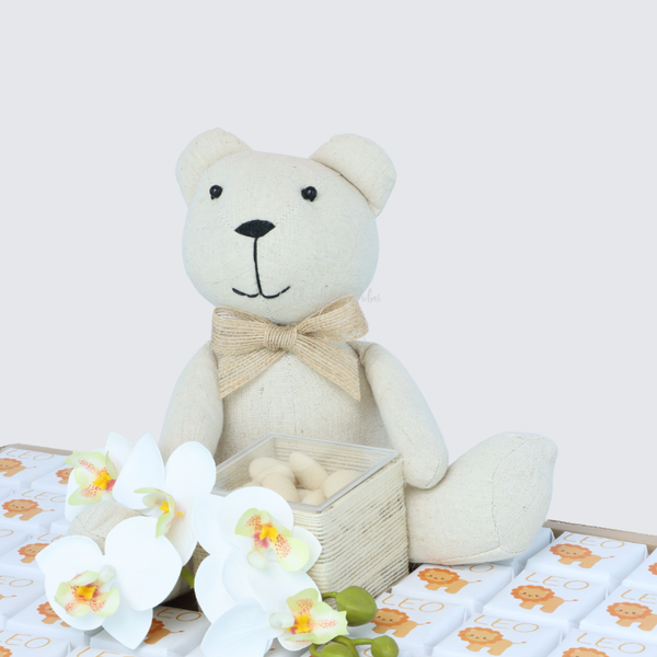 Baby boy lion theme premium chocolate wooden tray
