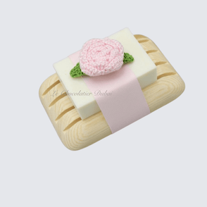 Crochet decorated natural olive oil s...