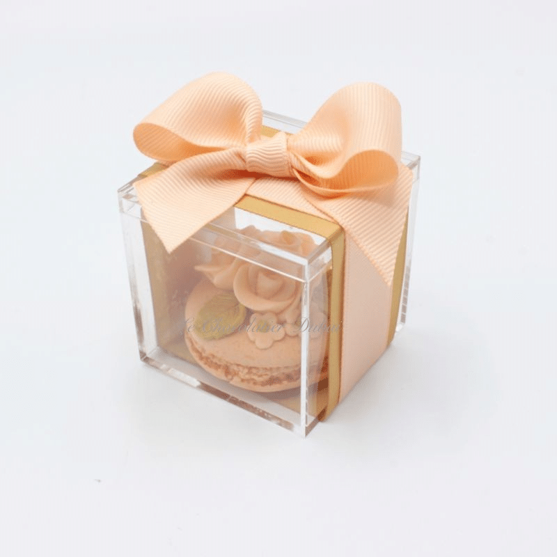 Decorated macaroon acrylic box