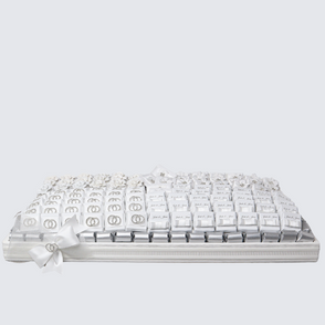 Bridal decorated chocolate large leat...