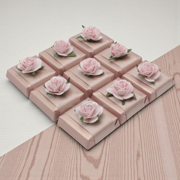 Bridal flower decorated chocolate