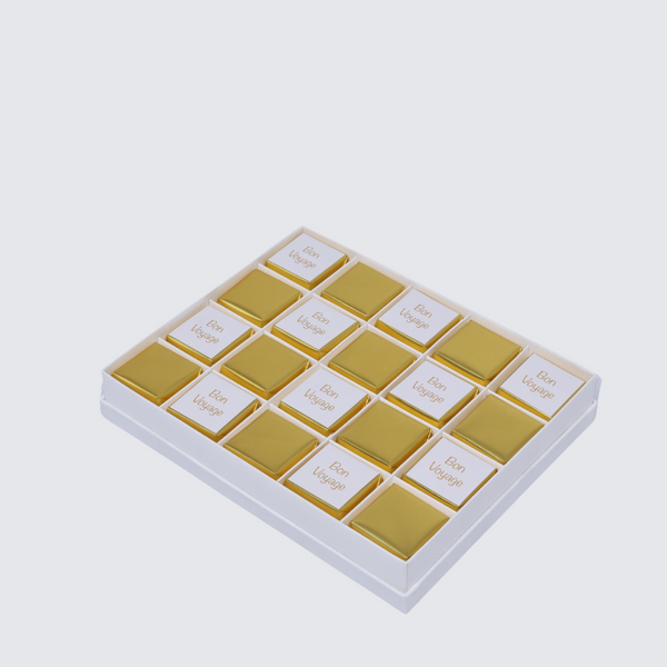 Bon voyage gold classic designed 20 piece premium chocolate hard box