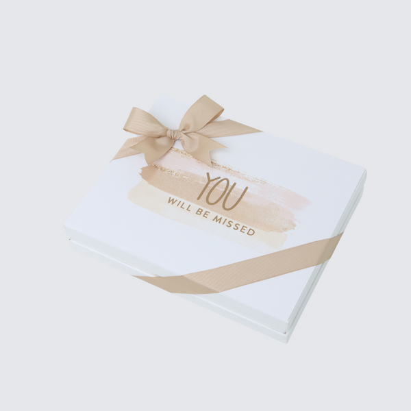 You will be missed designed 20 piece premium chocolate hard box