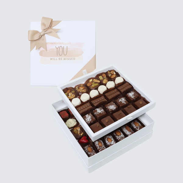 You will be missed designed 2-layer premium chocolate hard box