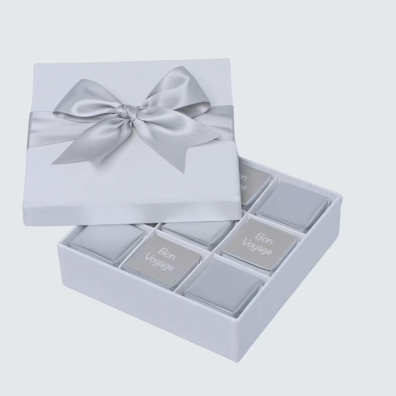 "BON VOYAGE" CLASSIC 9-PIECE CHOCOLATE HARD BOX