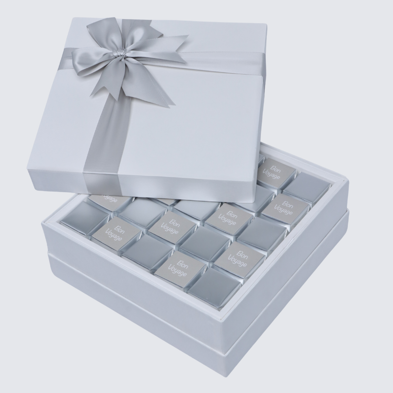 "BON VOYAGE" CLASSIC 25-PIECE CHOCOLATE HARD BOX